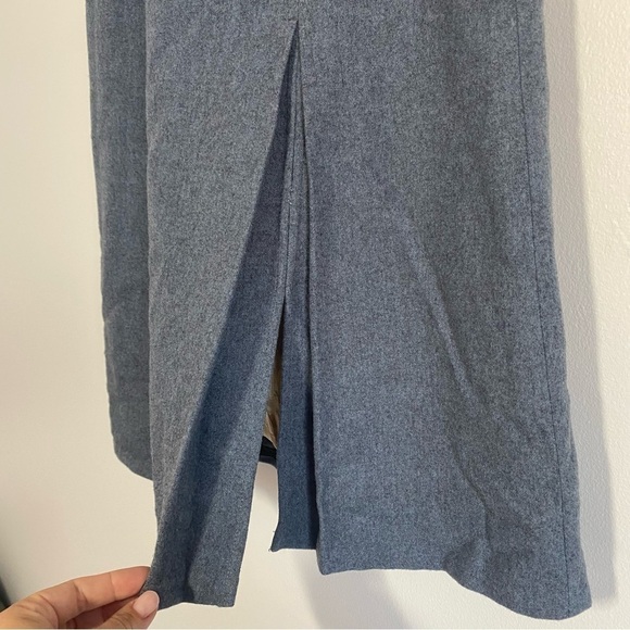 Vintage Pierre Balmain Cashmere Blend Midi A-Line Gray Skirt Size Small - Picture 3 of 9